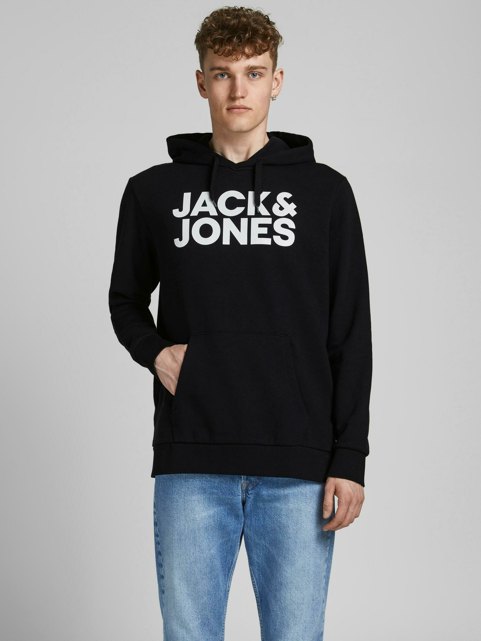 Jack and jones black sweatshirt online