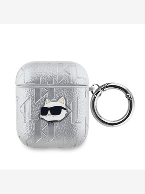 Karl Lagerfeld AirPods 1/2 Silver Obal