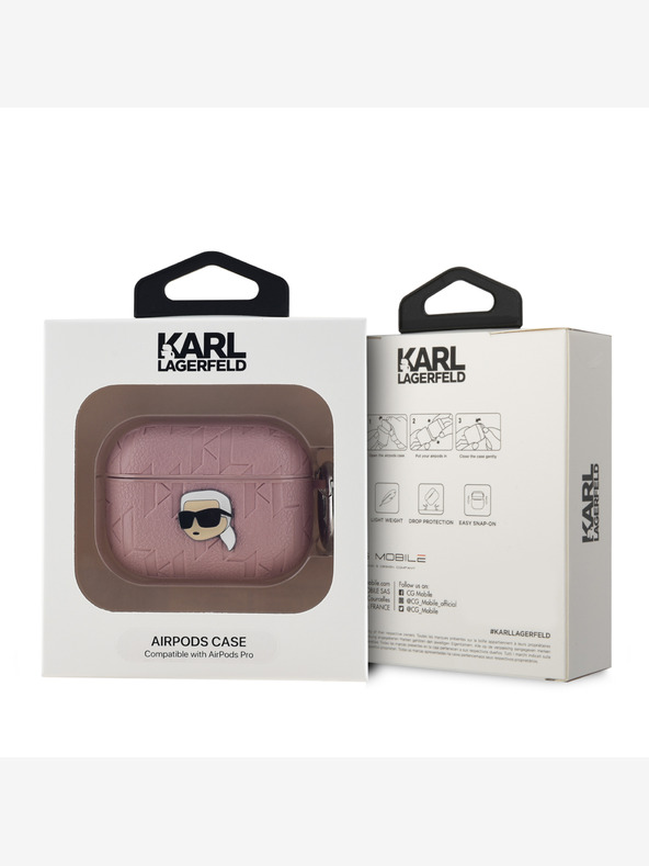 Karl Lagerfeld AirPods Pro Pink Obal Růžová