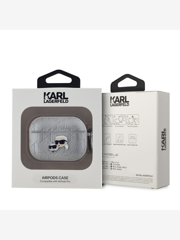 Karl Lagerfeld AirPods Pro Obal Stříbrná