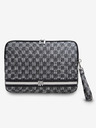 DKNY PU Leather Checkered Pattern and Stripe Notebook 15/16 Black" Obal