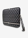 DKNY PU Leather Checkered Pattern and Stripe Notebook 15/16 Black" Obal