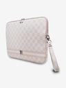 DKNY PU Leather Checkered Pattern and Stripe Notebook 13/14 Pink" Obal