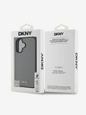 DKNY PU Leather Silver Metal Logo Magsafe iPhone 16 Grey Obal na telefon