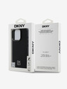 DKNY PU Leather Stack Logo Magsafe  iPhone 16 Pro Black Obal na telefon