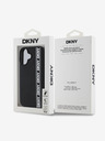 DKNY 3D Rubber Repeat Logo Line iPhone 16 Black Obal na telefon