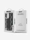 DKNY PU Leather Checkered Pattern Magsafe iPhone 16 Pro Max Black Obal na telefon