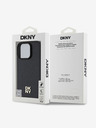 DKNY PU Leather Repeat Pattern Stack Logo MagSafe Zadní Kryt pro iPhone 16 Pro Max Black Obal na telefon