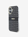 DKNY Repeat Pattern Tonal Stripe Magsafe iPhone 16 Black Obal na telefon