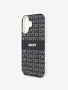 DKNY Repeat Pattern Tonal Stripe Magsafe iPhone 16 Black Obal na telefon